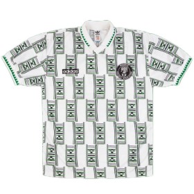 Jalkapallo Peliasut Nigeria Retro Vieras Pelipaita 1994 Lyhythihainen
